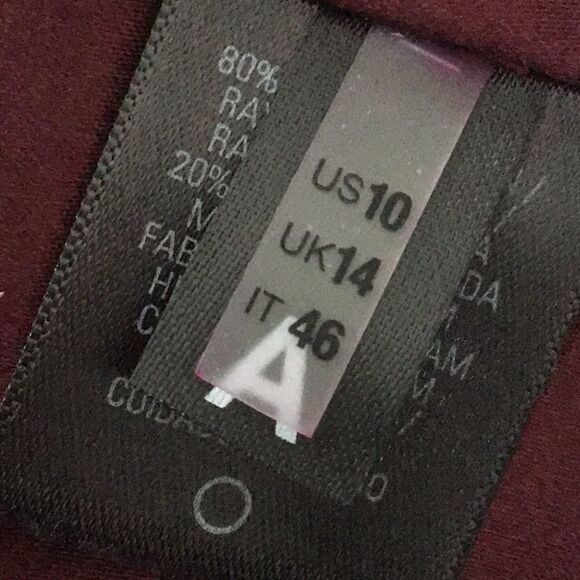 T Tahari Wine Velvet Ruffle Front Blazer Jacket - Picture 15 of 16